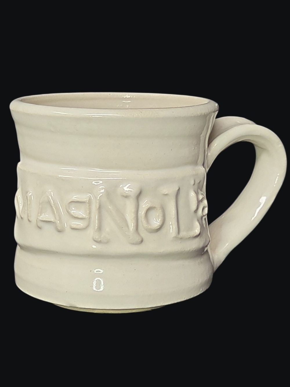 NWT Magnolia Market Hand-Thrown Cream Ceramic Coffee Mug- Black Oak Art